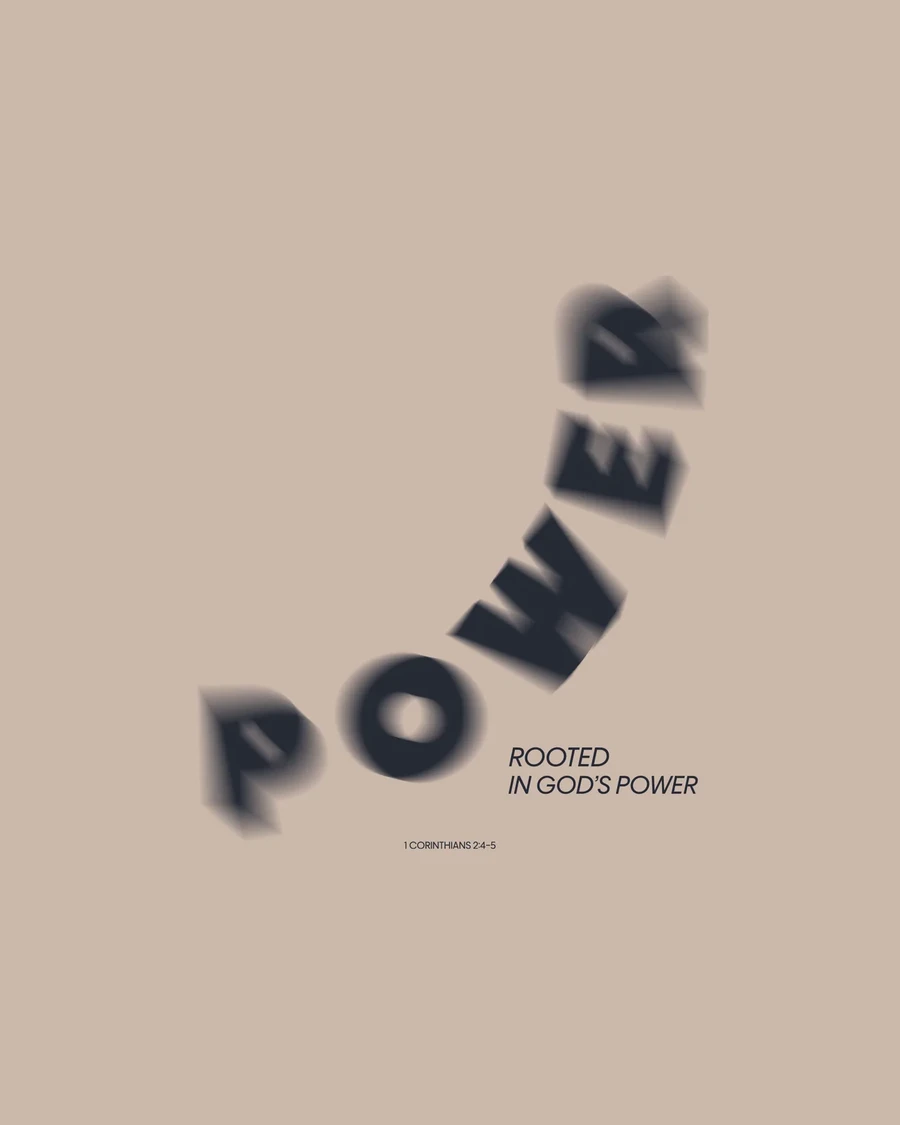 ROOTED IN GOD'S POWER - unisex tričko – prírodná