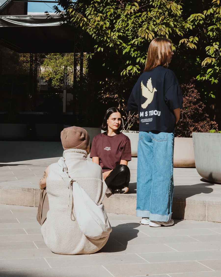 SOM S TEBOU - unisex tričko – tmavomodrá