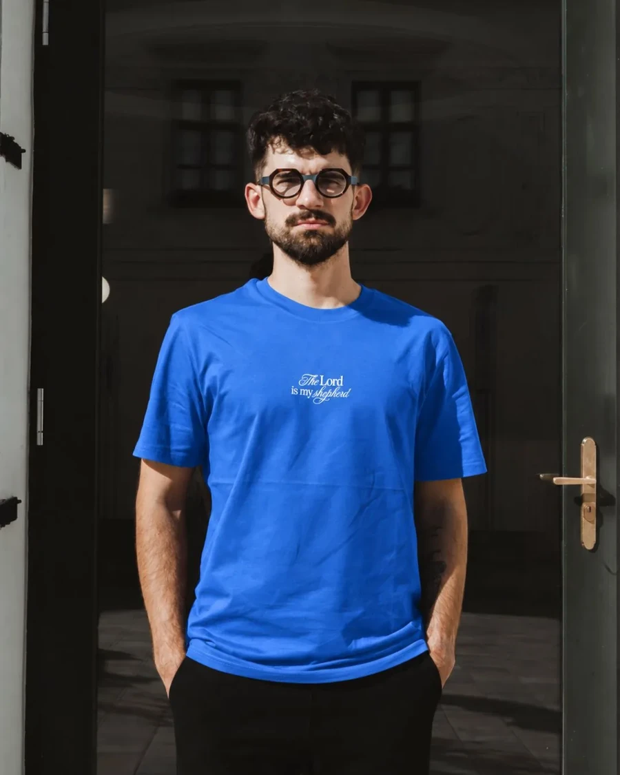 THE LORD IS MY SHEPHERD - unisex tričko – jasná modrá