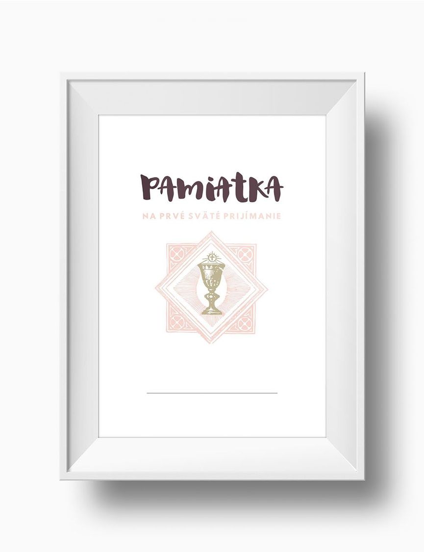 Art print // Pamiatka na 1. sväté prijímanie pre dievčatá