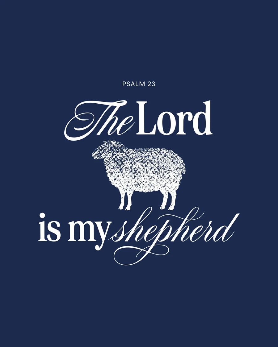 THE LORD IS MY SHEPHERD | dámske tričko – tmavomodrá, medium fit