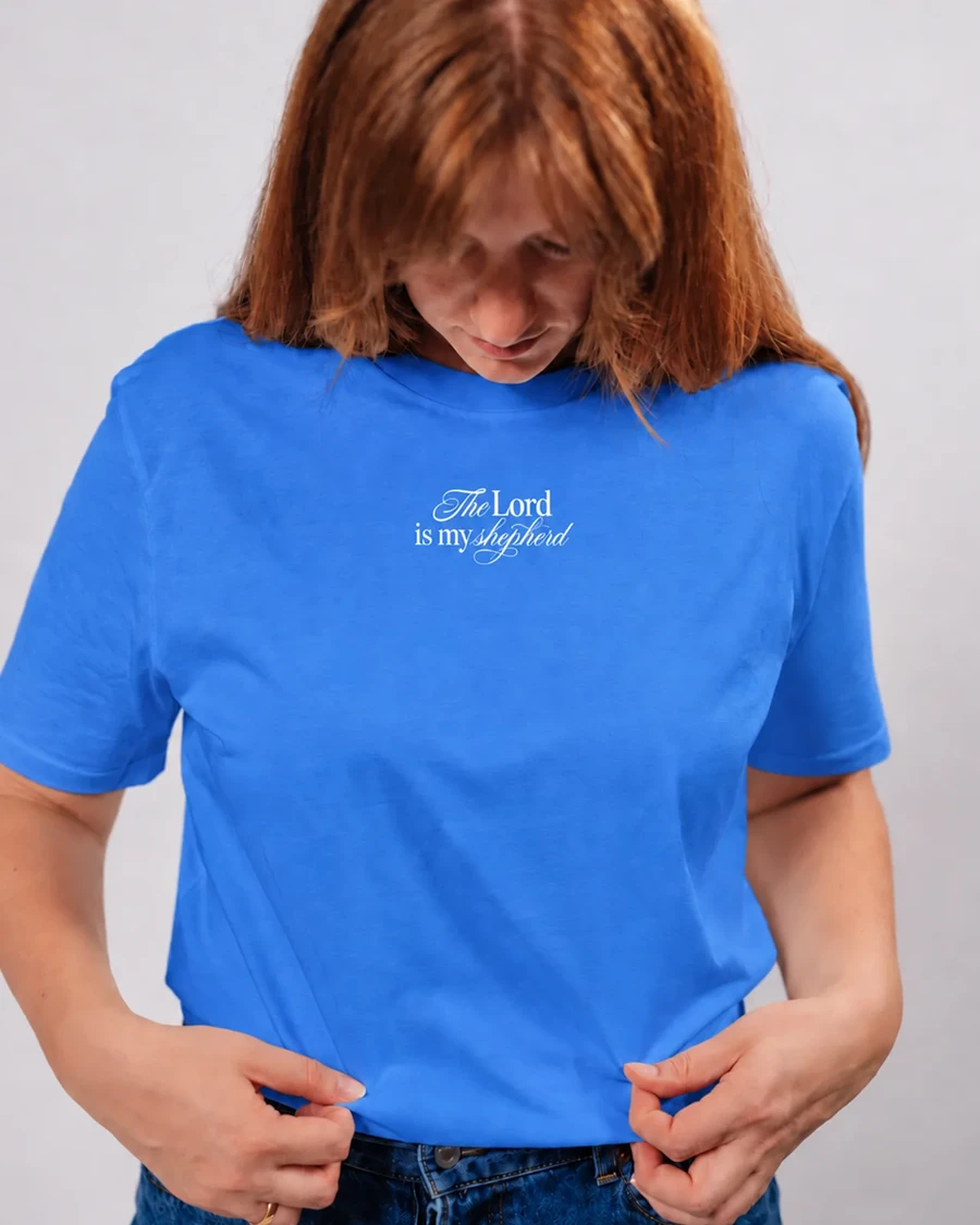 THE LORD IS MY SHEPHERD - unisex tričko – jasná modrá