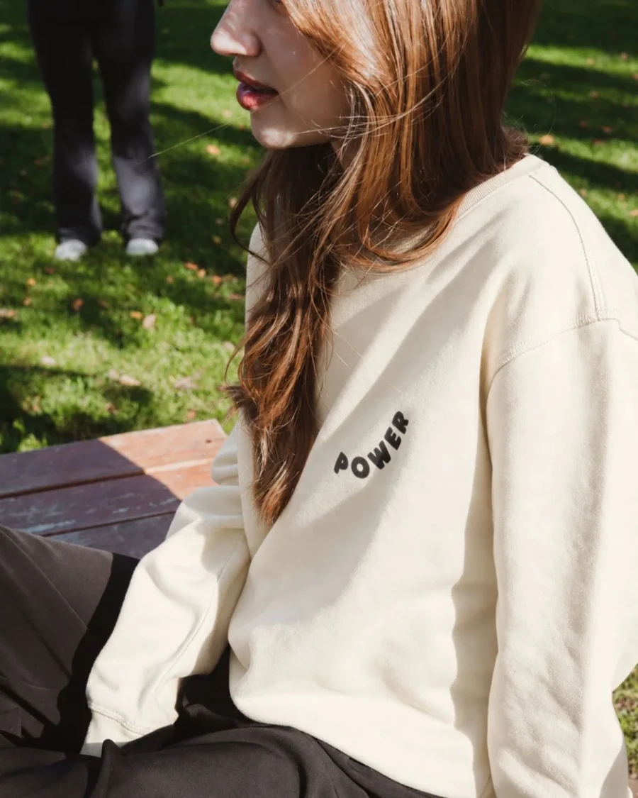 ROOTED IN GOD'S POWER - unisex mikina – prírodná