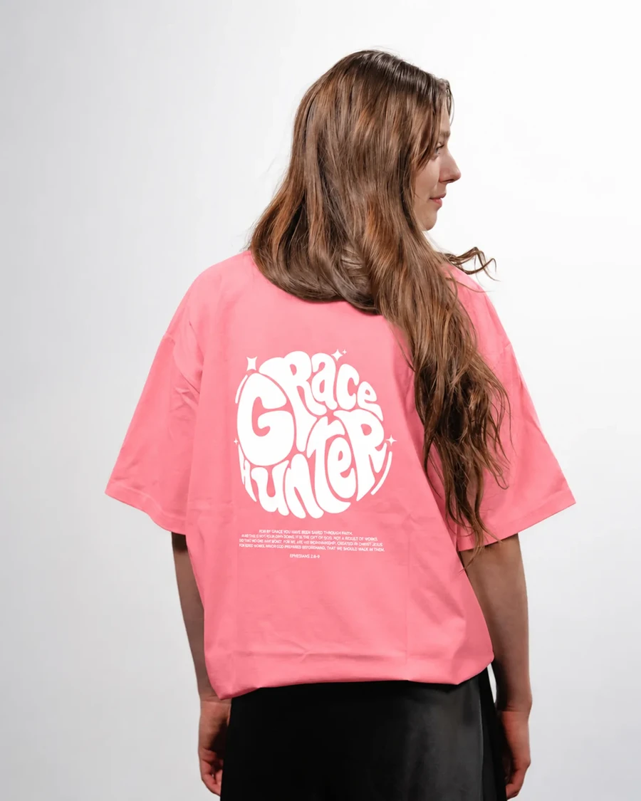 GRACE HUNTER | unisex tričko – svetloružová
