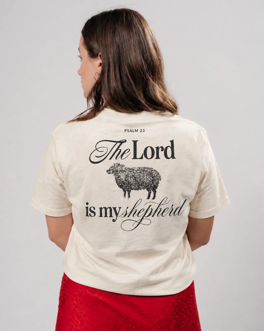THE LORD IS MY SHEPHERD - unisex tričko – prírodná