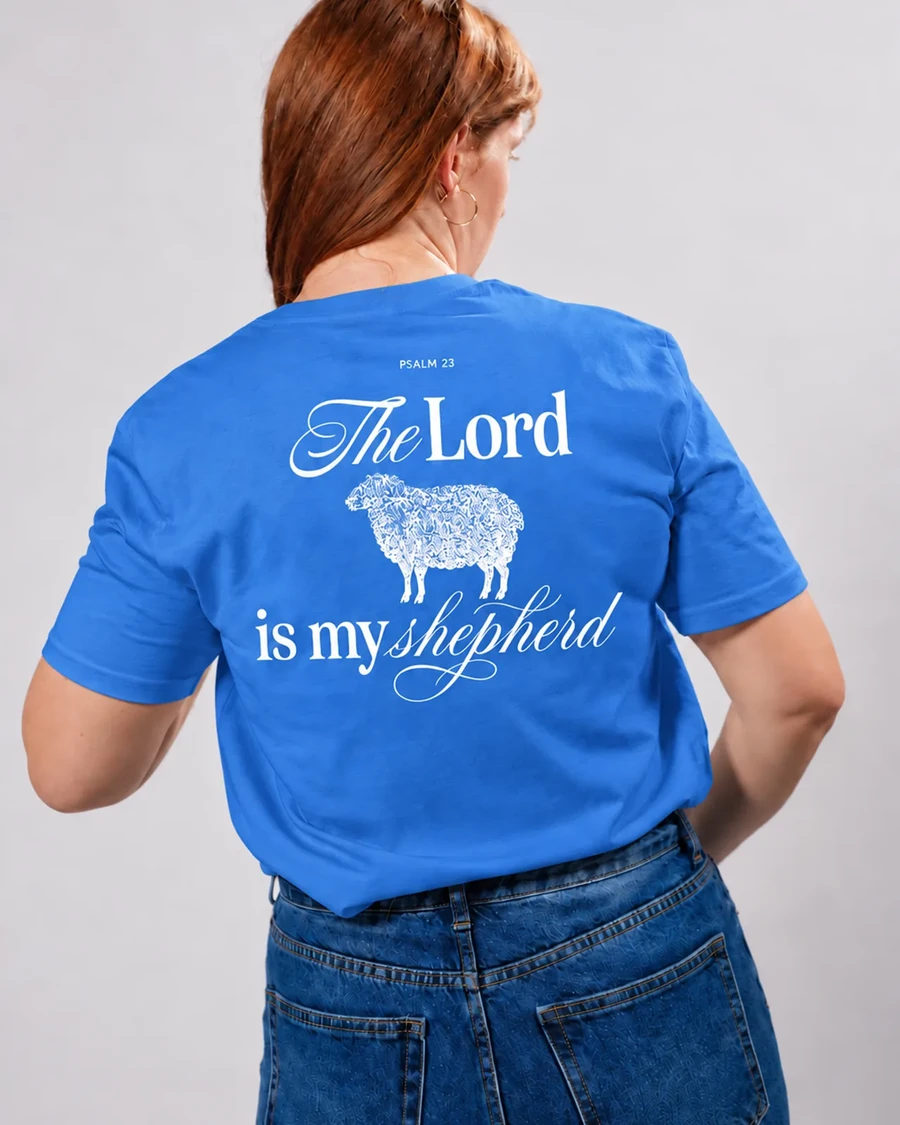 THE LORD IS MY SHEPHERD - unisex tričko – jasná modrá