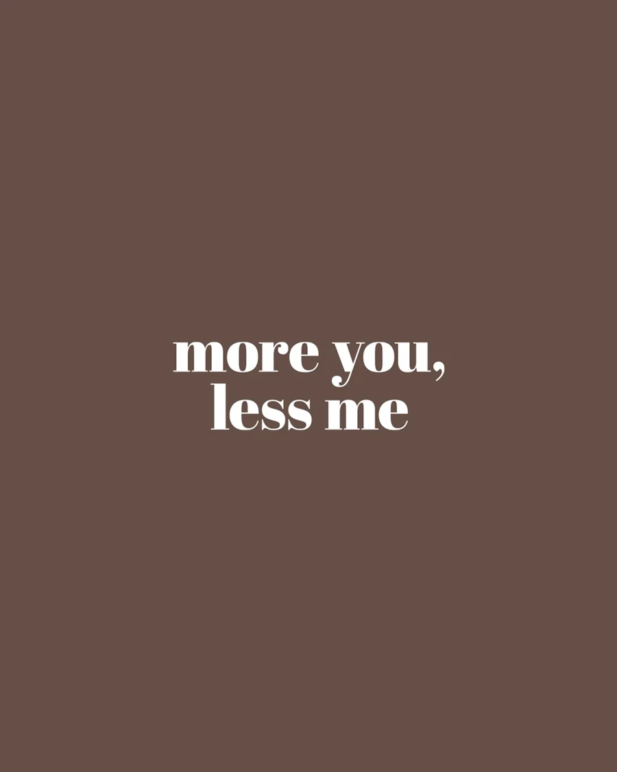 MORE YOU, LESS ME | unisex tričko – kávová