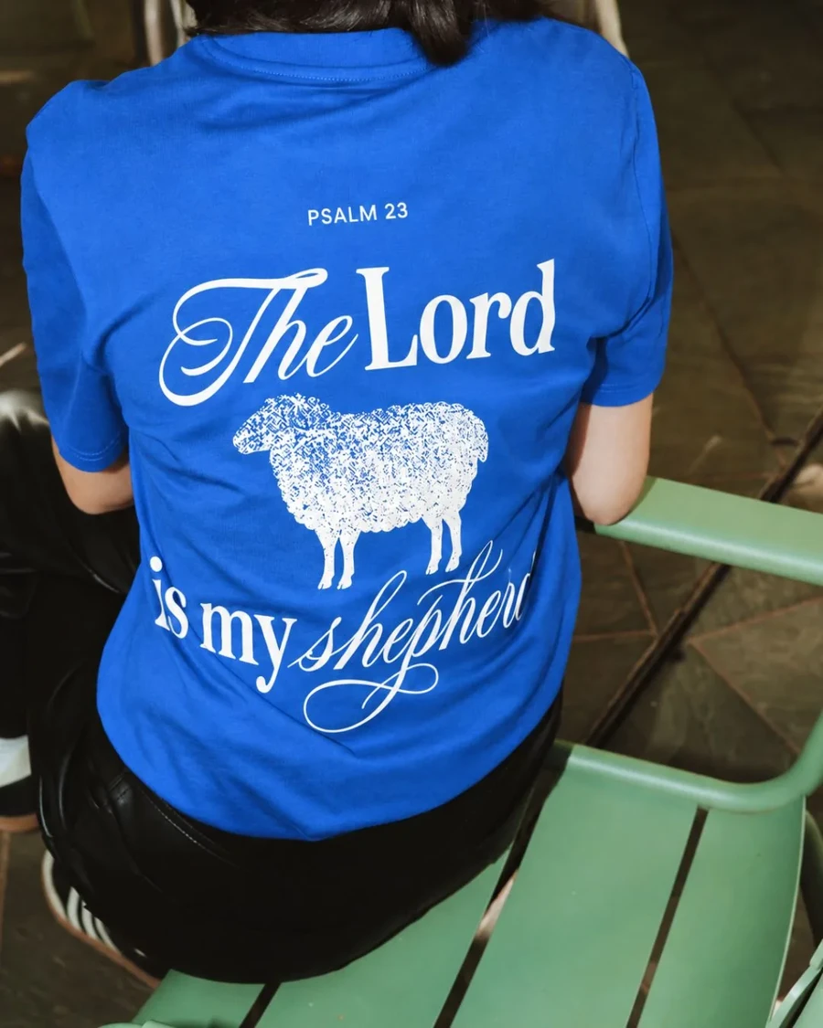 THE LORD IS MY SHEPHERD - unisex tričko – jasná modrá