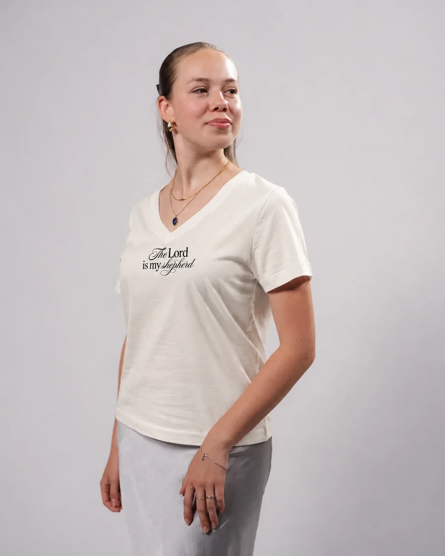 THE LORD IS MY SHEPHERD | dámske tričko – prírodná, medium fit