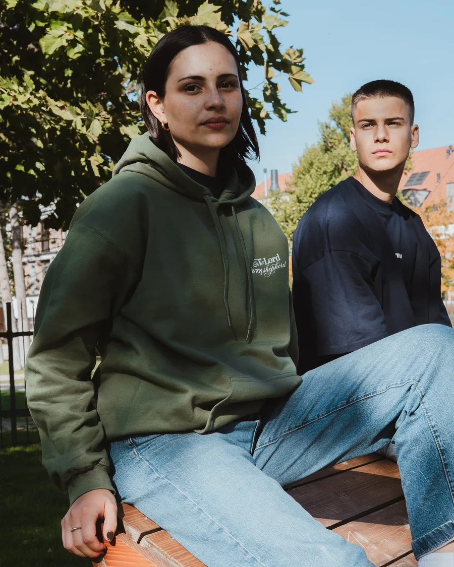 THE LORD IS MY SHEPHERD | unisex mikina – zelená