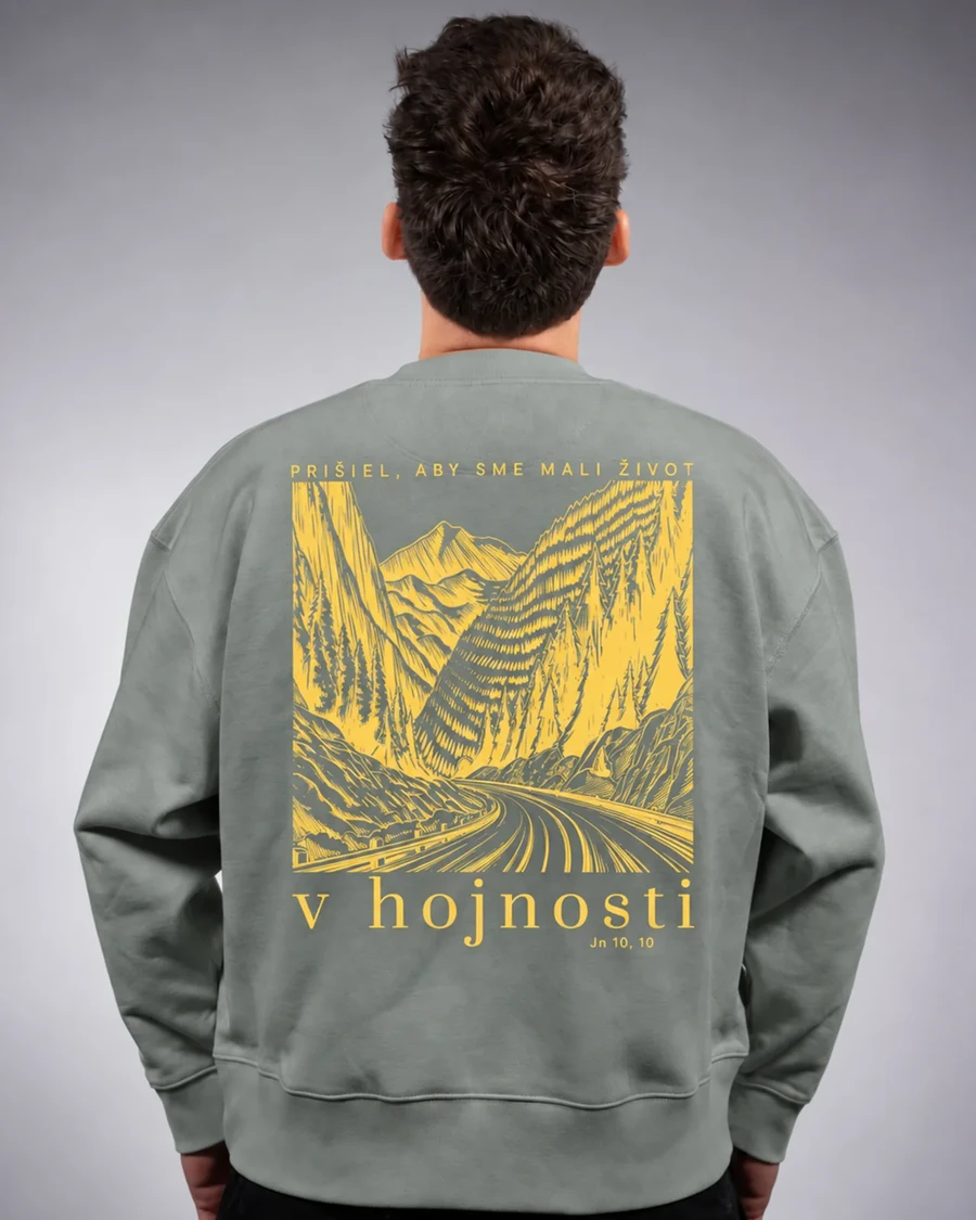 V HOJNOSTI - unisex mikina – hmlisto sivá