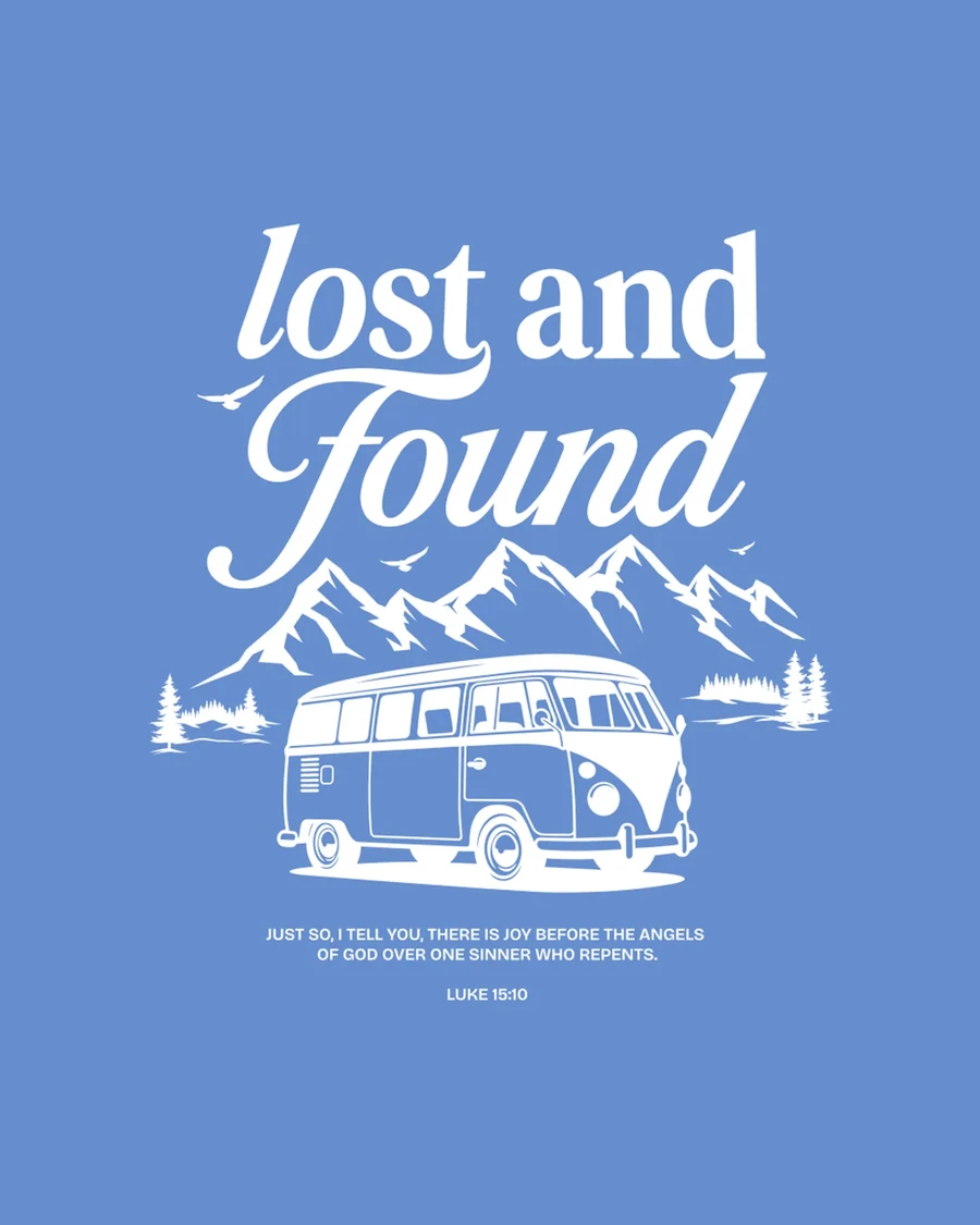 LOST AND FOUND | unisex tričko – jasná modrá