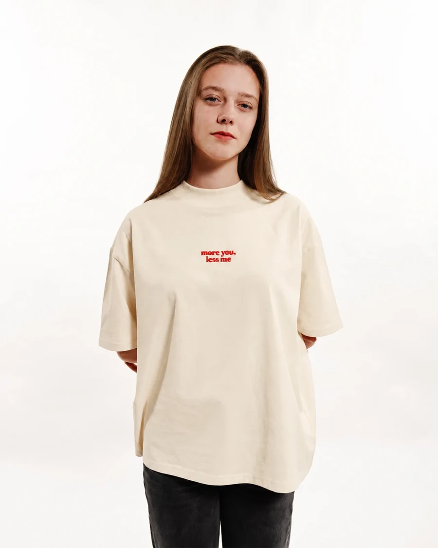 MORE YOU, LESS ME | unisex tričko – prírodná