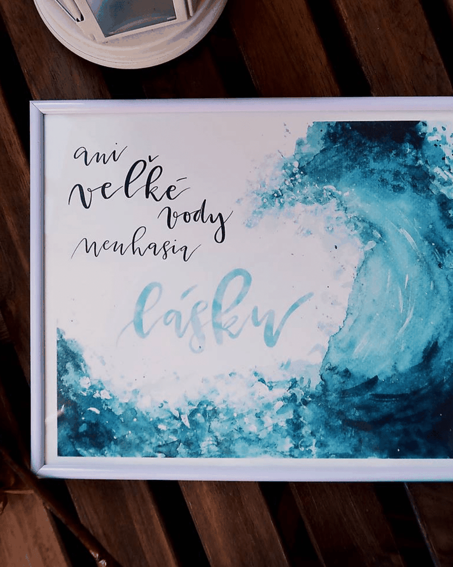 ANI VODY NEUHASIA LÁSKU – art print | By Heart Project