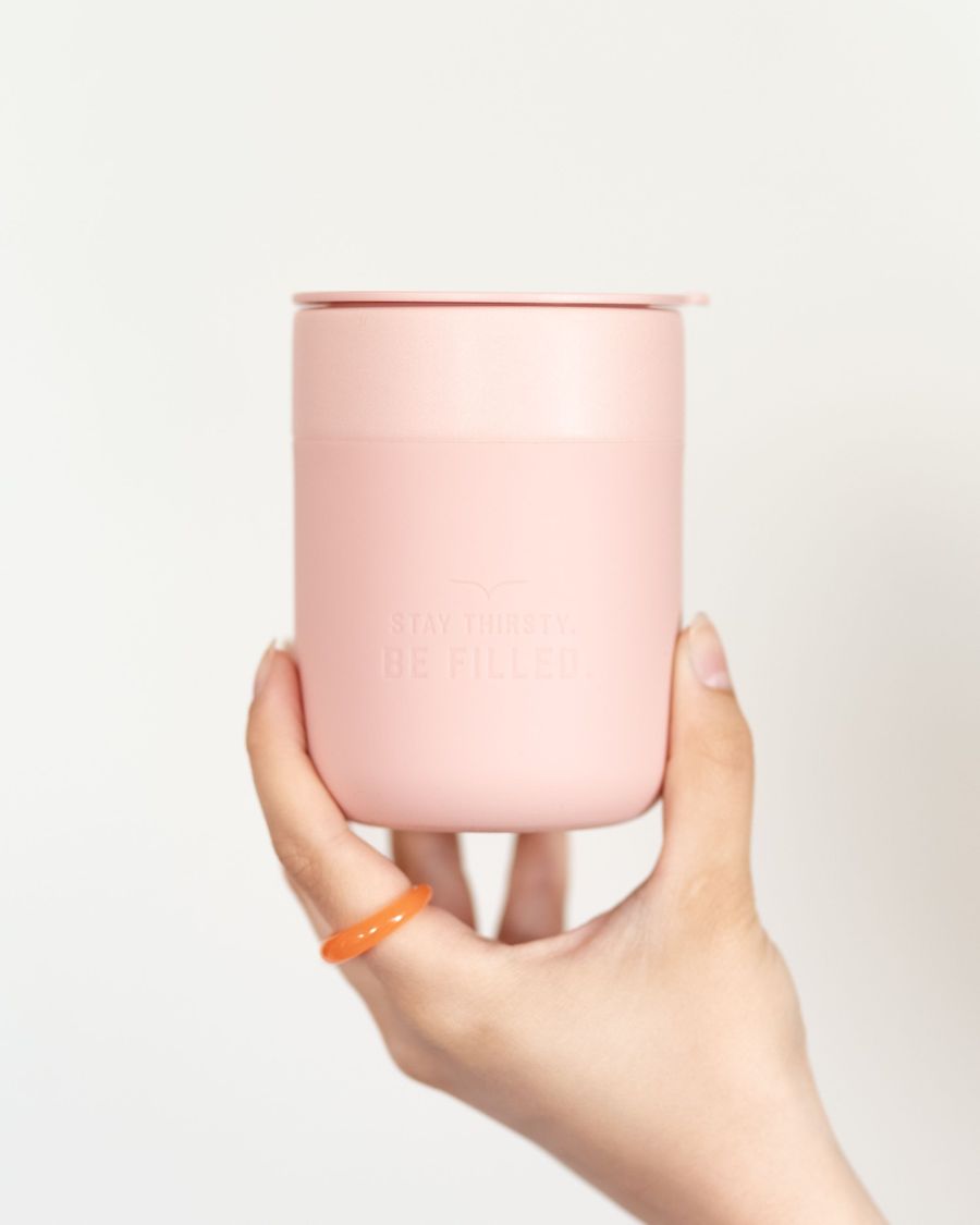 Keramický keepcup | STAY THIRSTY RUŽOVÝ – 300 ml