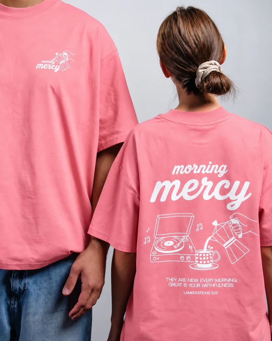 MORNING MERCY | unisex tričko – svetloružová