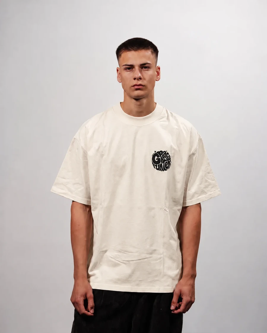 GRACE HUNTER | unisex tričko – prírodná, čierna potlač