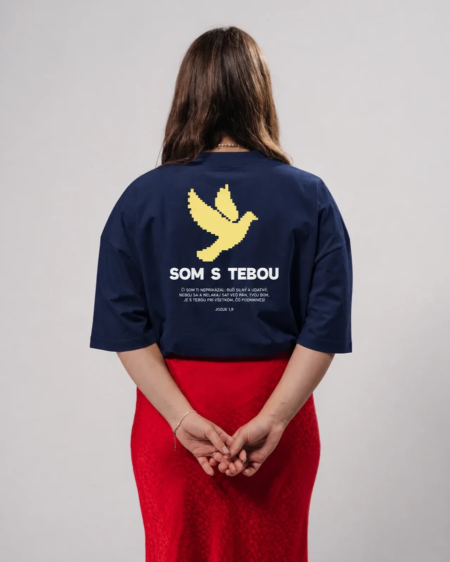 SOM S TEBOU - unisex tričko – tmavomodrá