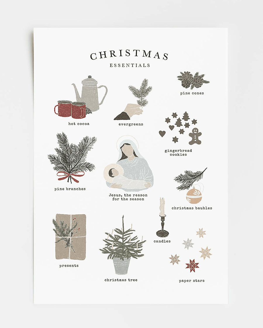 Christmas essentials – art print | Marigold Journal