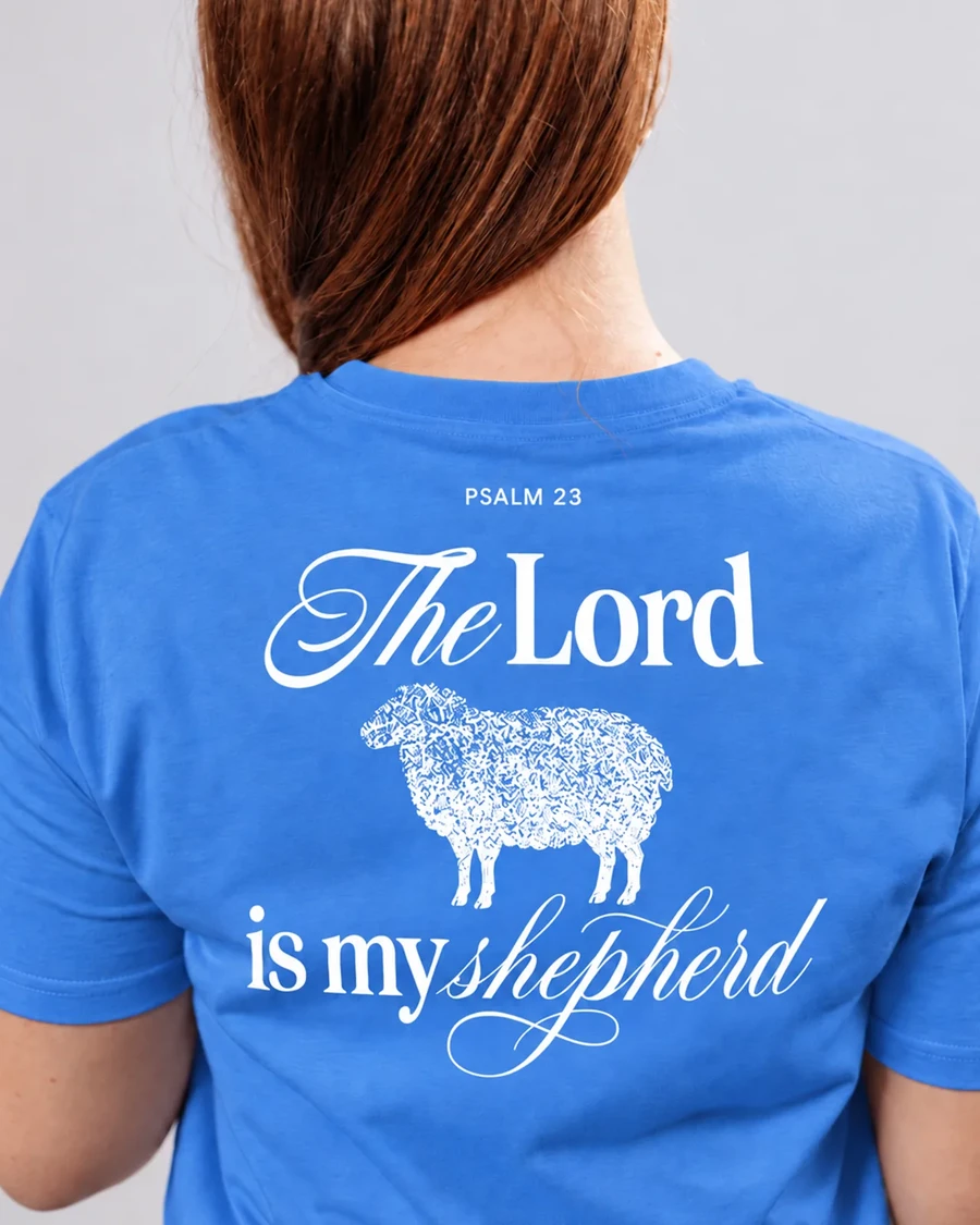 THE LORD IS MY SHEPHERD - unisex tričko – jasná modrá