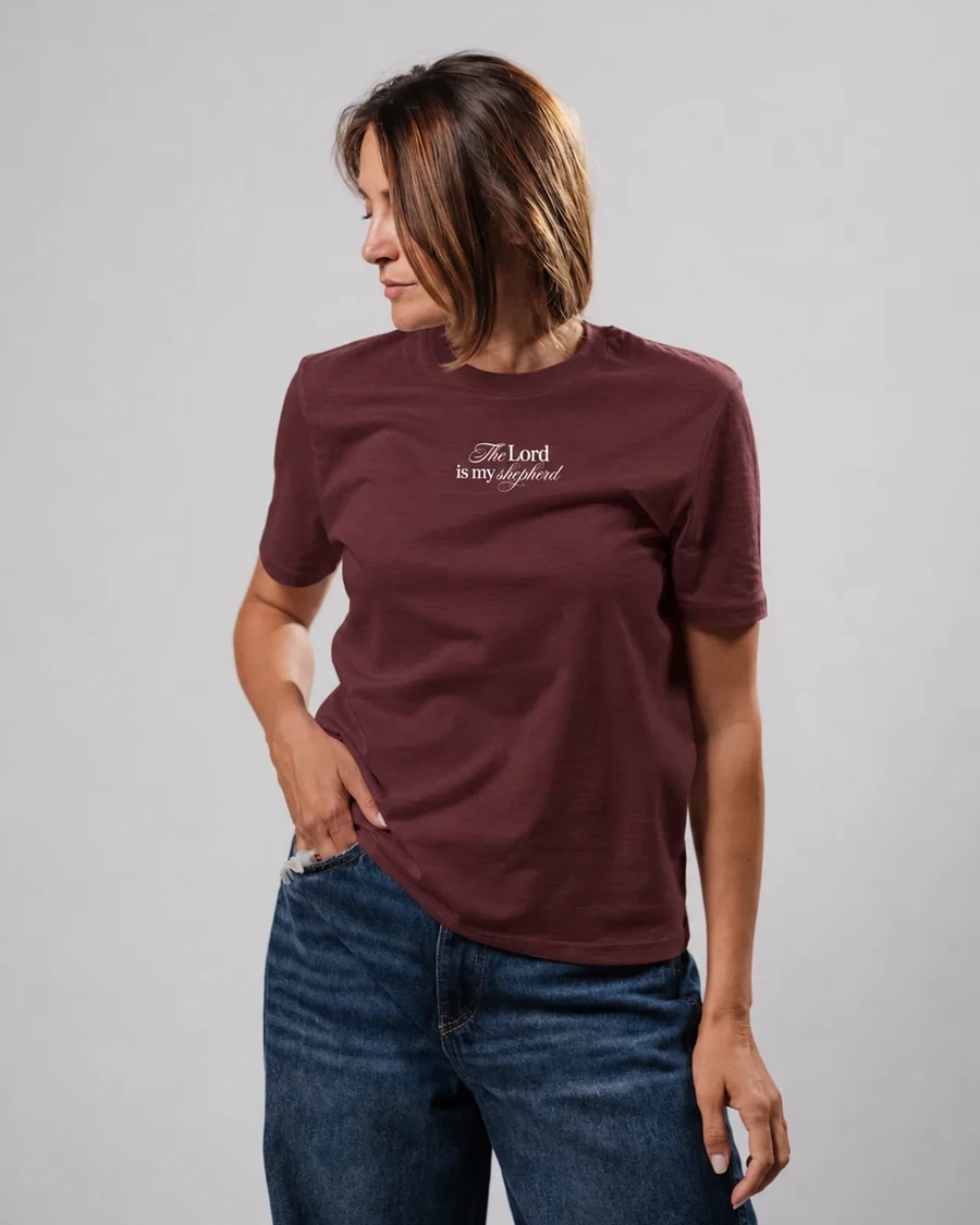 THE LORD IS MY SHEPHERD - unisex tričko – tehlová