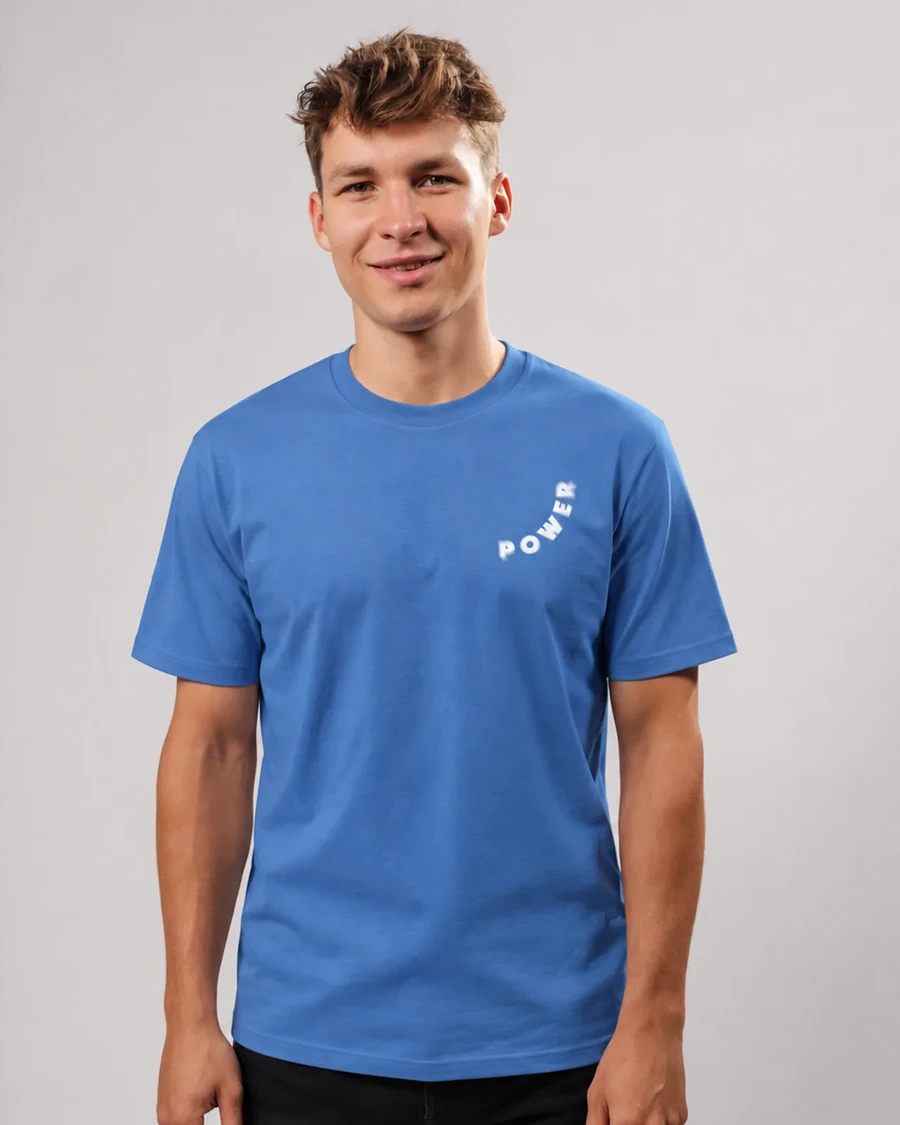 ROOTED IN GOD'S POWER - unisex tričko – jasná modrá