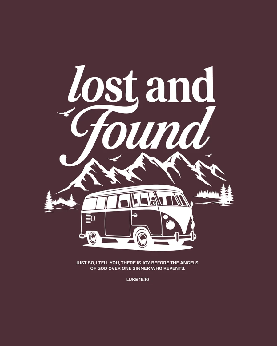 LOST AND FOUND | unisex tričko – tehlová