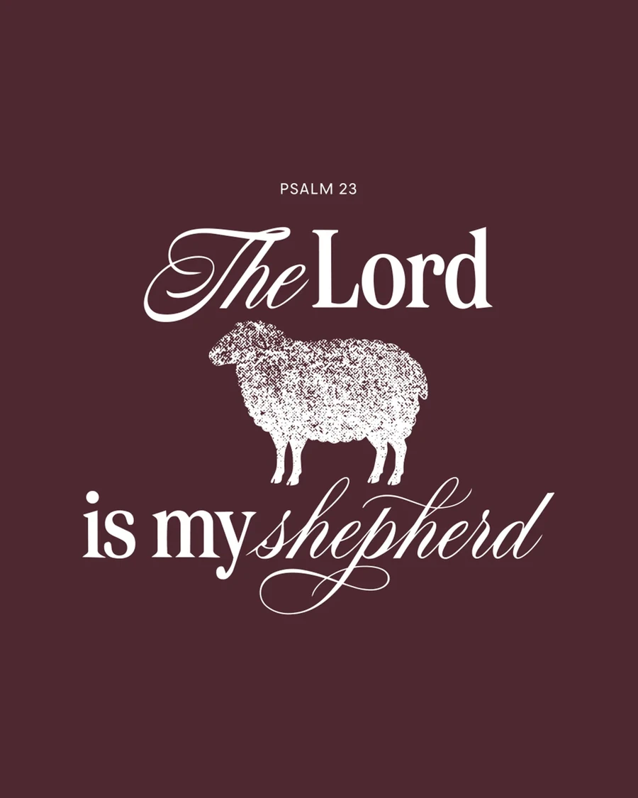 THE LORD IS MY SHEPHERD - unisex tričko – tehlová