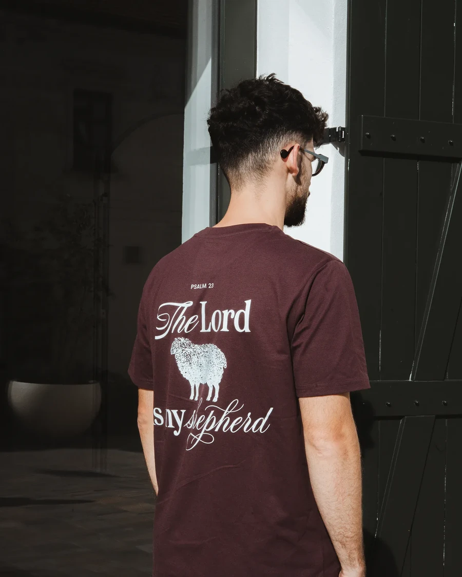 THE LORD IS MY SHEPHERD - unisex tričko – tehlová