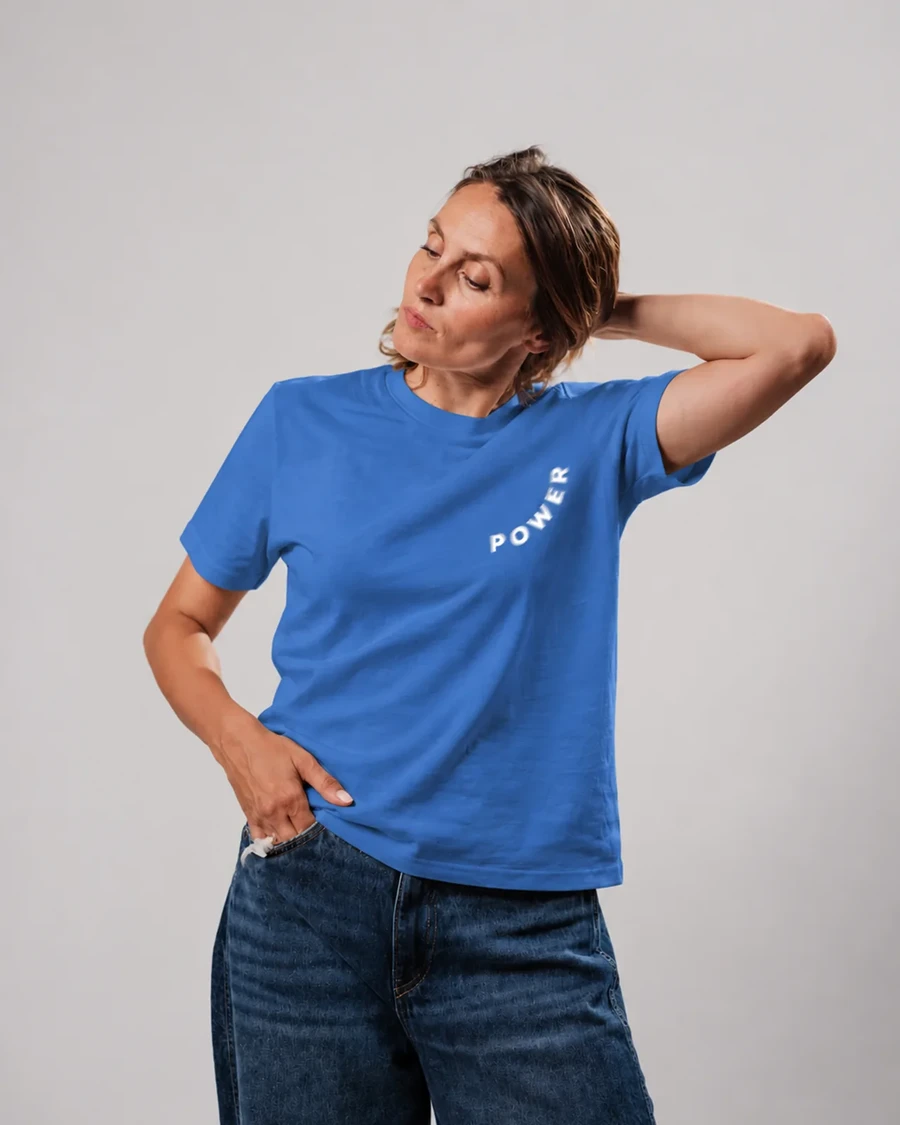 ROOTED IN GOD'S POWER - unisex tričko – jasná modrá