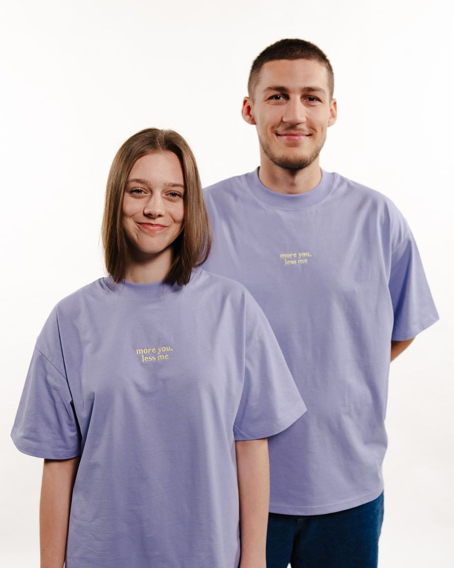 MORE YOU, LESS ME | unisex tričko fialové