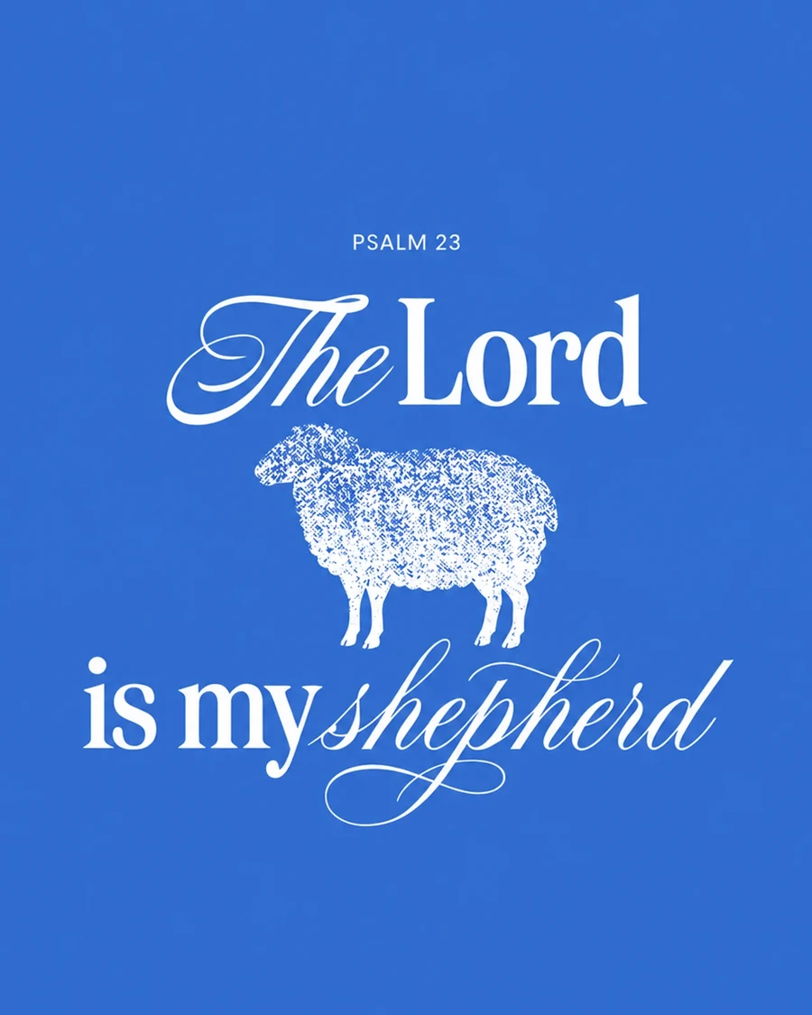 THE LORD IS MY SHEPHERD - unisex tričko – jasná modrá