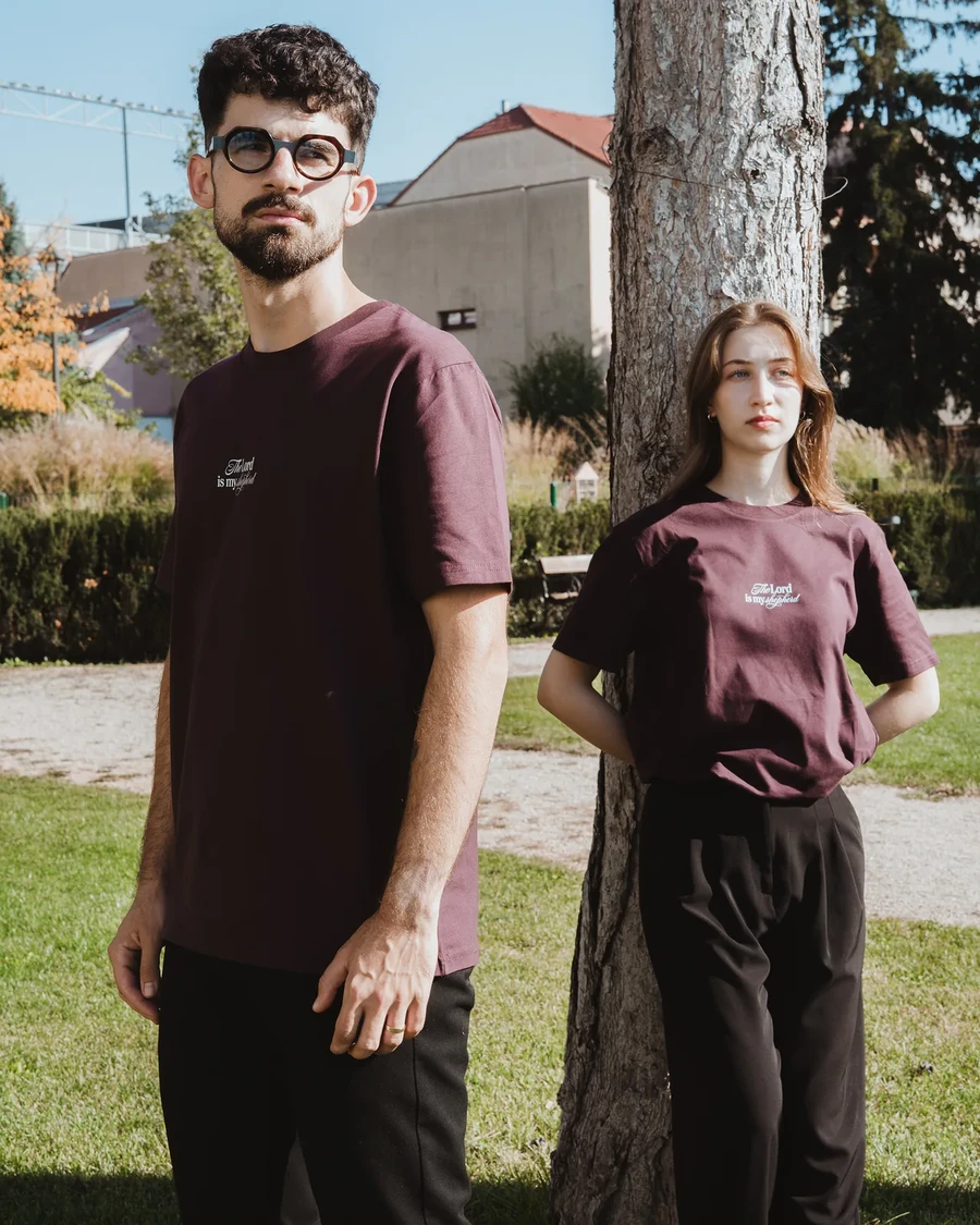 THE LORD IS MY SHEPHERD - unisex tričko – tehlová