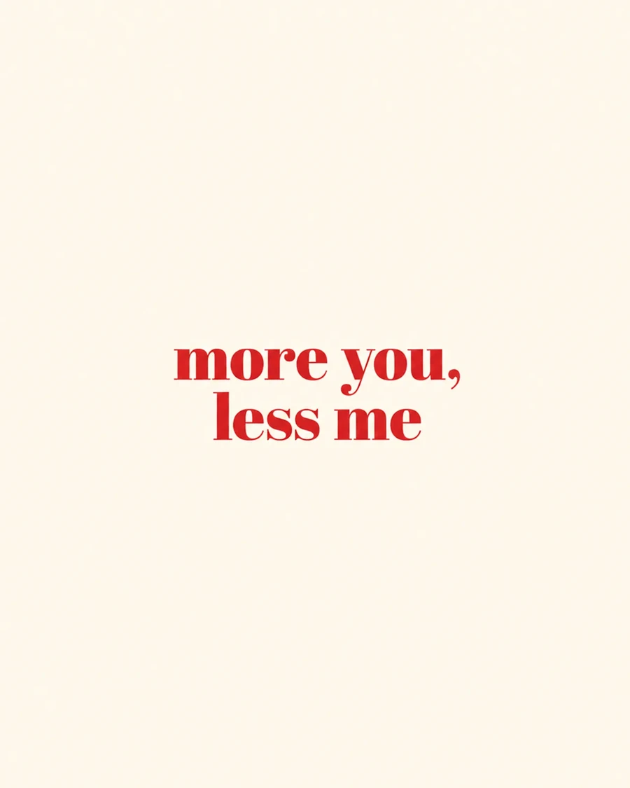 MORE YOU, LESS ME | unisex tričko – prírodná