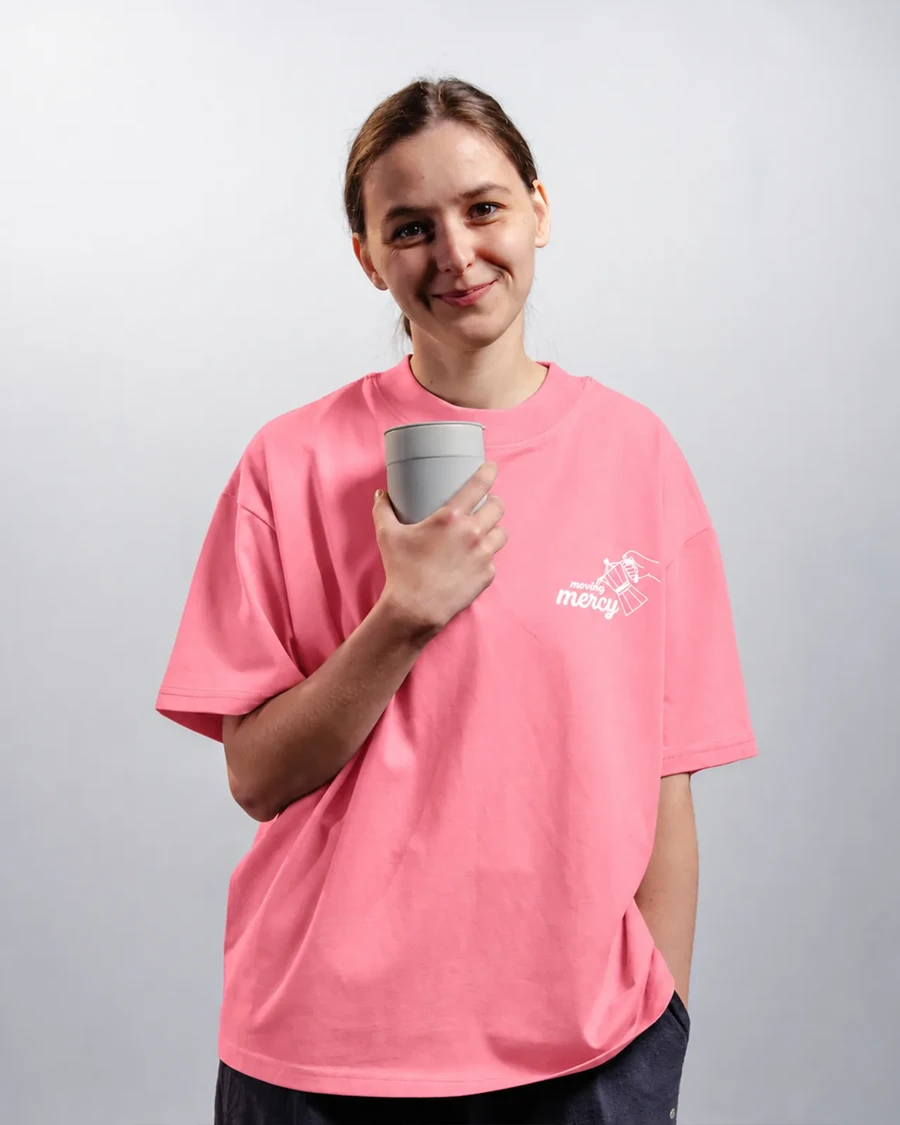 MORNING MERCY | unisex tričko – svetloružová