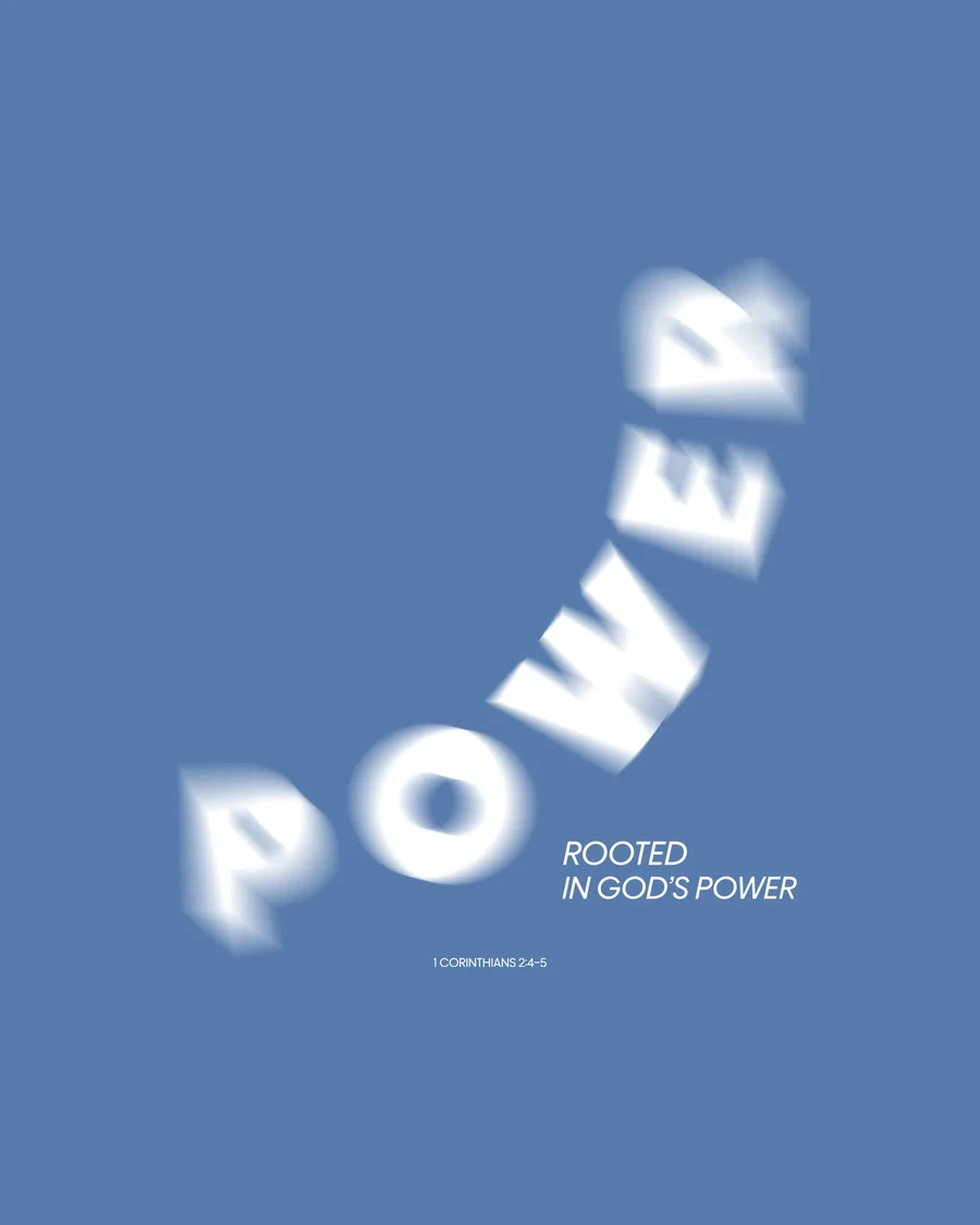 ROOTED IN GOD'S POWER - unisex tričko – jasná modrá