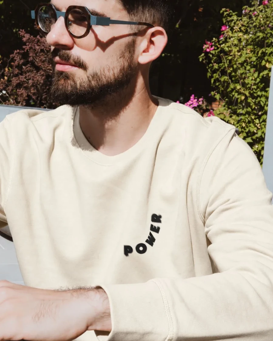 ROOTED IN GOD'S POWER - unisex mikina – prírodná