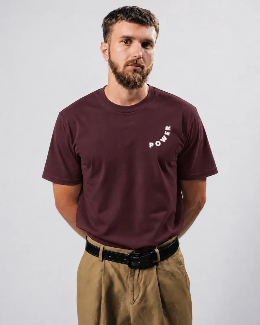 ROOTED IN GOD'S POWER - unisex tričko – tehlová