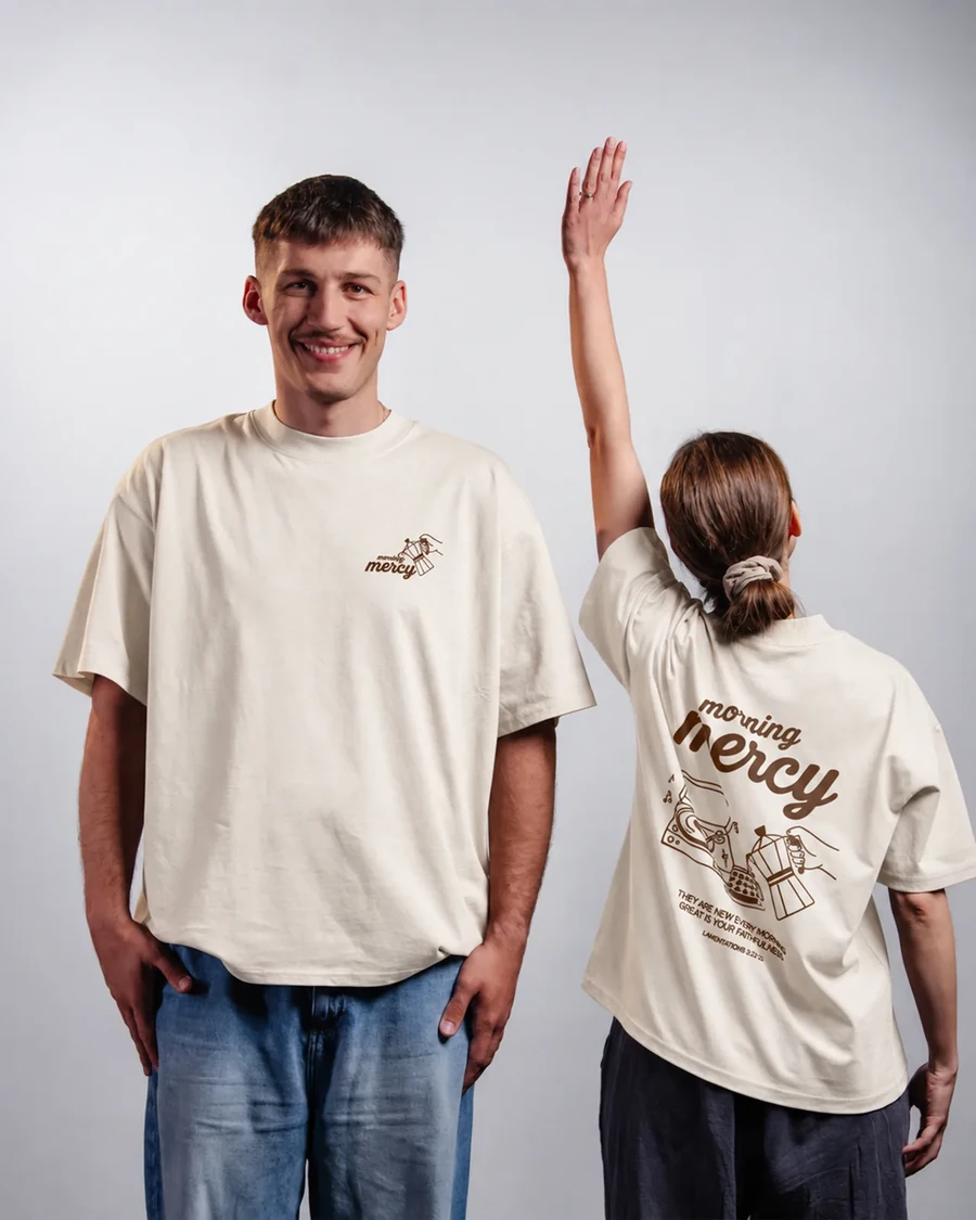 MORNING MERCY | unisex tričko – prírodná