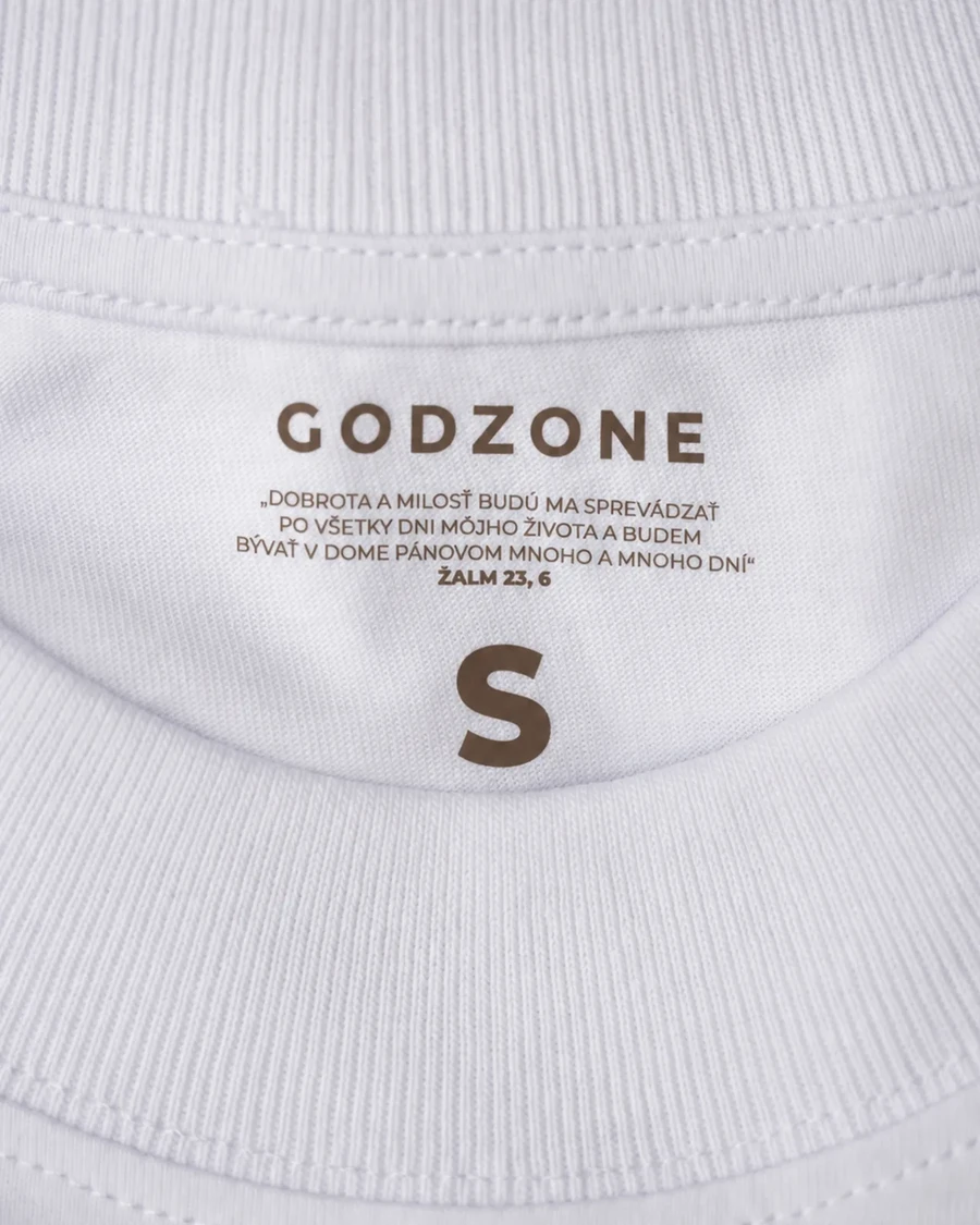 OVOCIE DUCHA – unisex tričko – biela, hnedá potlač