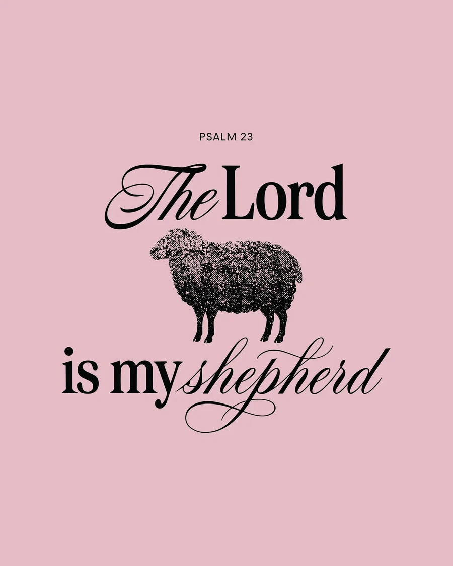 THE LORD IS MY SHEPHERD | dámske tričko – jemná ružová