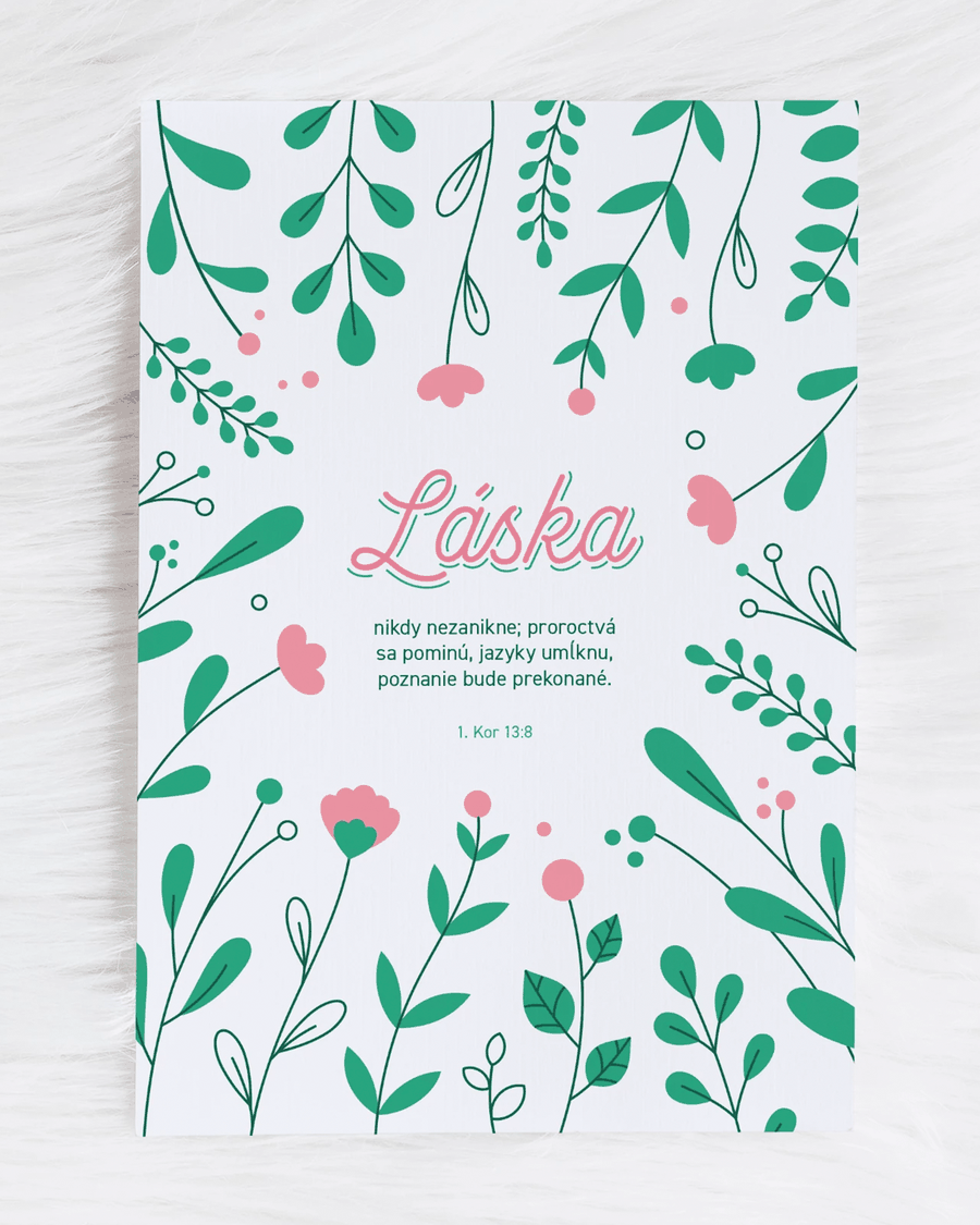 1. KORINŤANOM 13:8 - pohľadnica | Heavenly Paper
