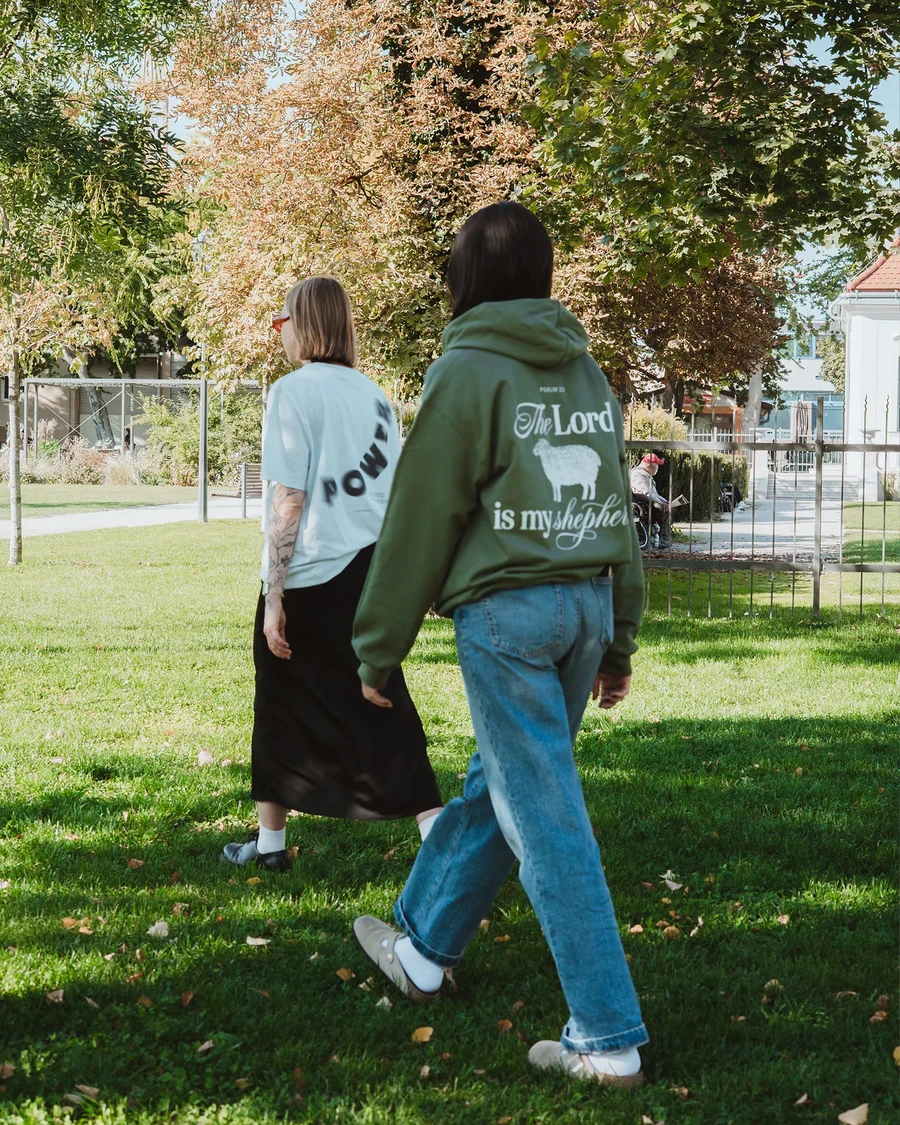 THE LORD IS MY SHEPHERD | unisex mikina – zelená