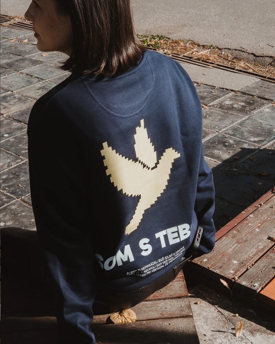 SOM S TEBOU - unisex mikina – námornická modrá