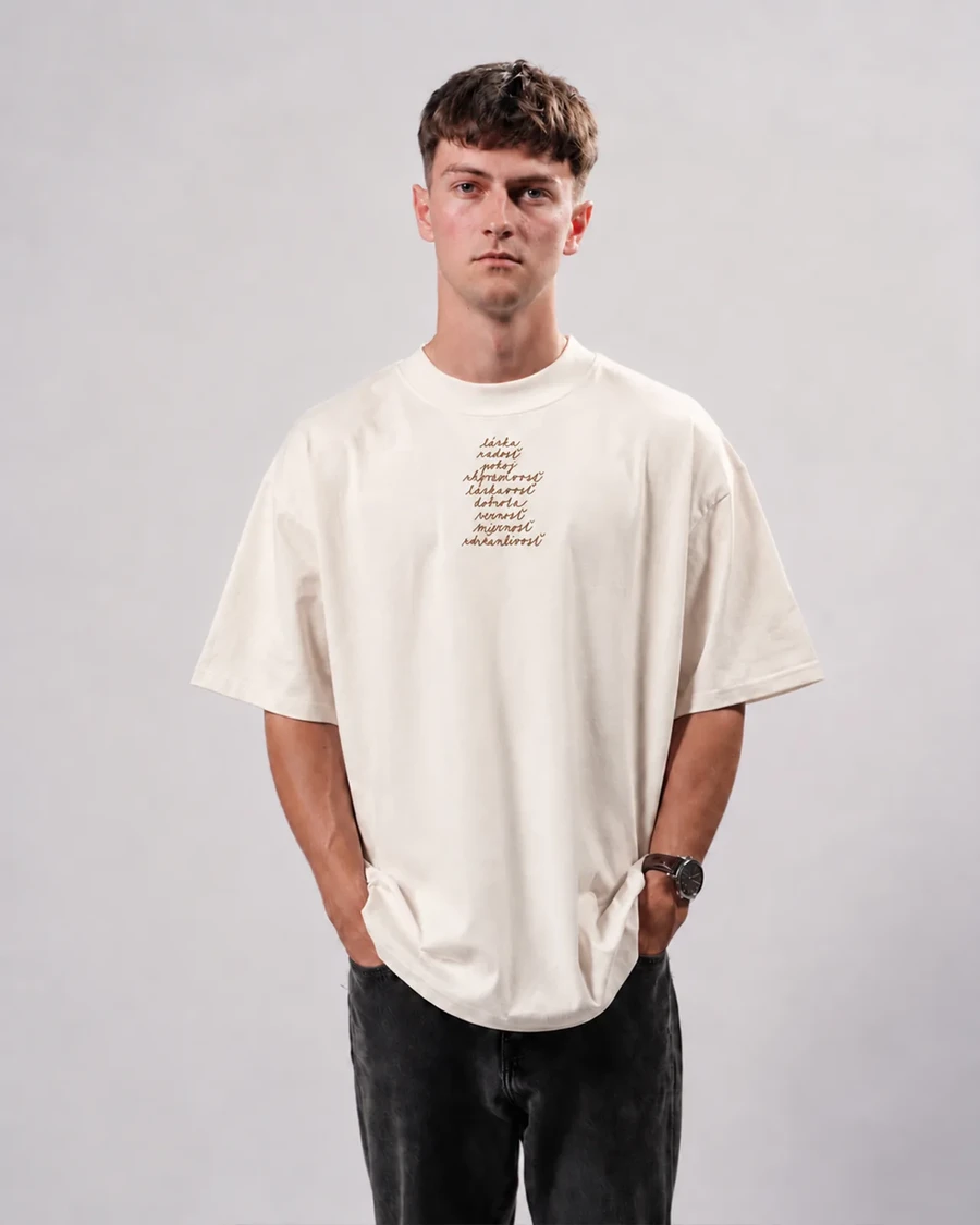 OVOCIE DUCHA – unisex tričko – prírodná, hnedá potlač