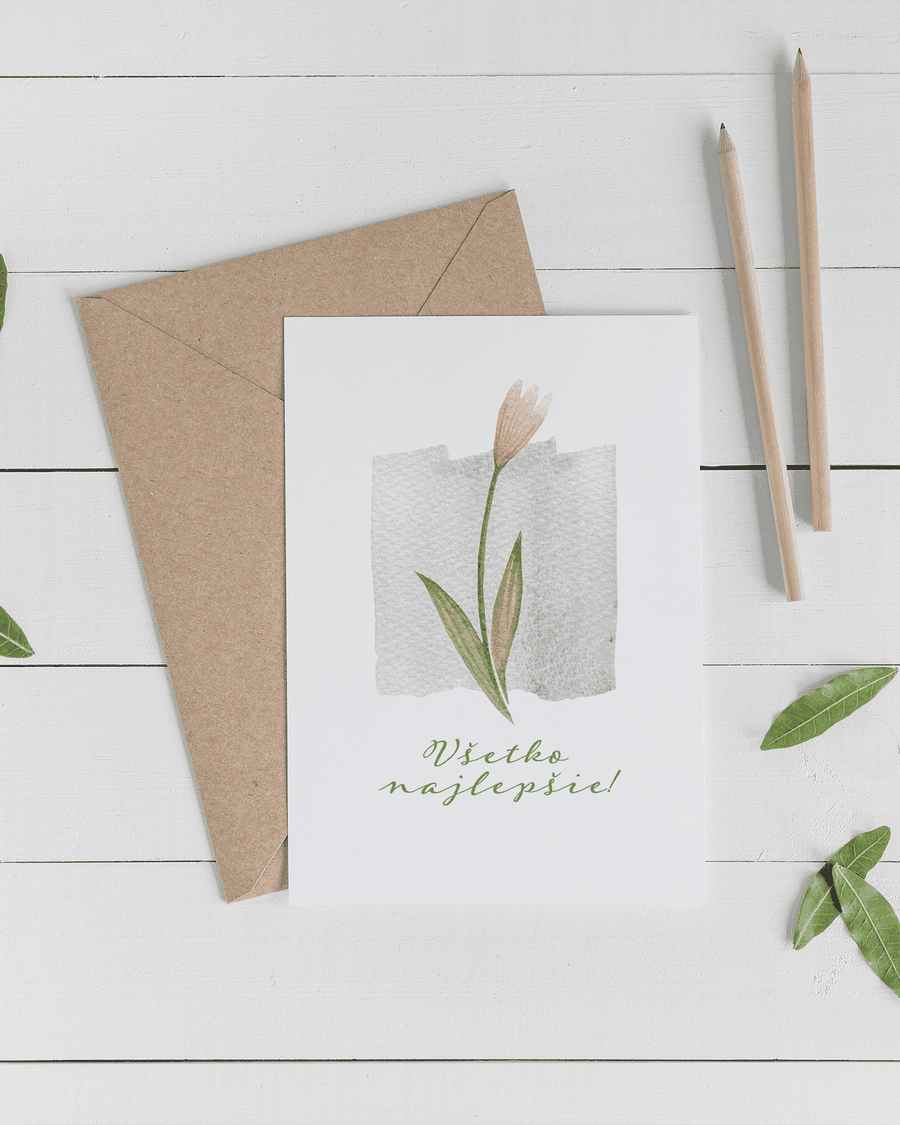 TULIPÁN - narodeninová pohľadnica | Heavenly Paper