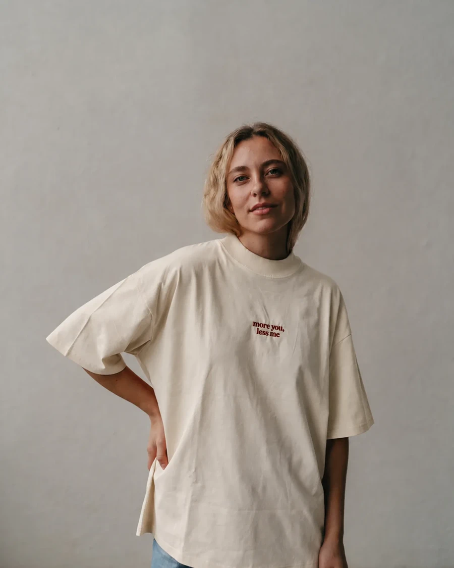 MORE YOU, LESS ME | unisex tričko – prírodná
