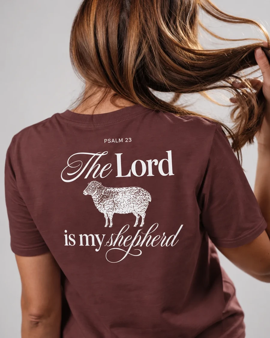 THE LORD IS MY SHEPHERD - unisex tričko – tehlová