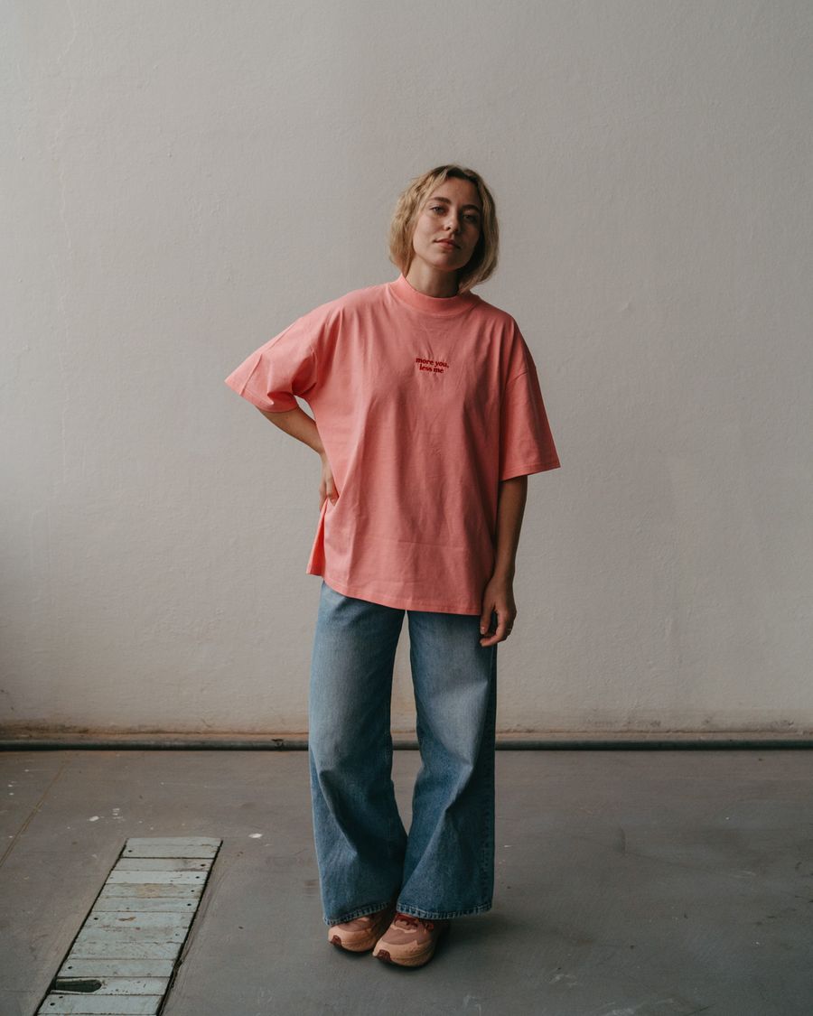 MORE YOU, LESS ME | unisex tričko ružové