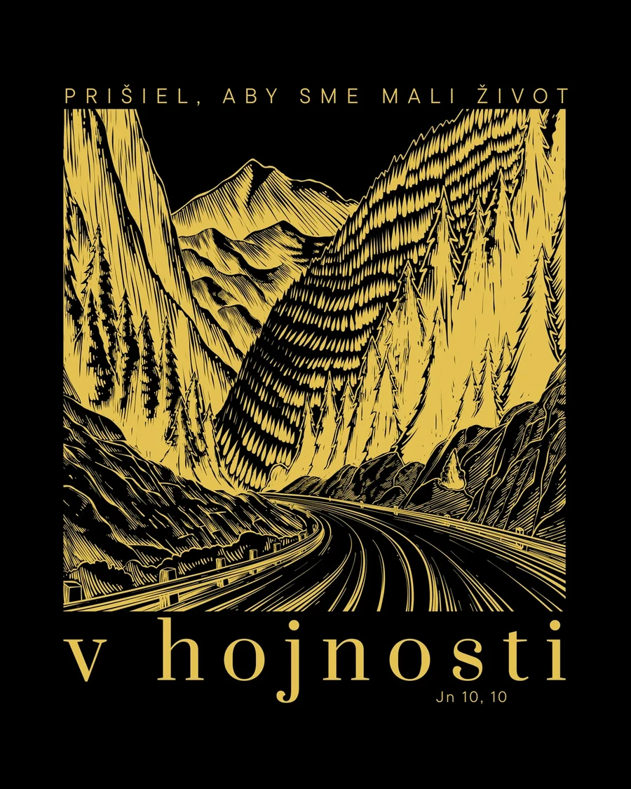 V HOJNOSTI | unisex tričko – čierna